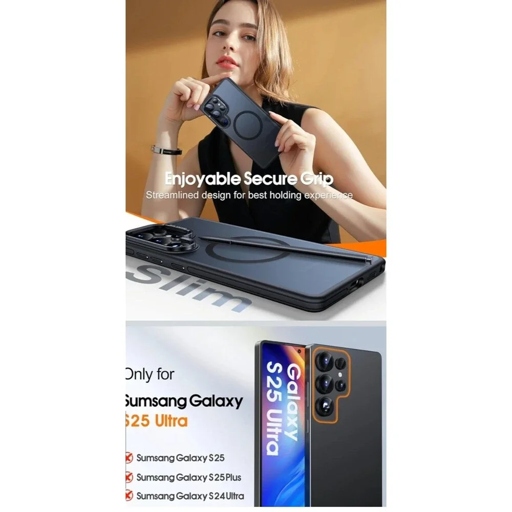 JAME Only for Samsung Galaxy S25 Ultra Case, [Compatible with Magsafe] Stand